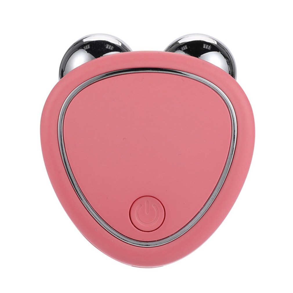 Instrumento portátil de belleza facial de microcorriente para levantar, adelgazar y reducir el edema con masajeador de doble rodillo