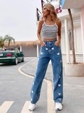 Personalized Graffiti Print Straight-Leg Jeans – Urban Art Meets Denim by JeansDenim.Store