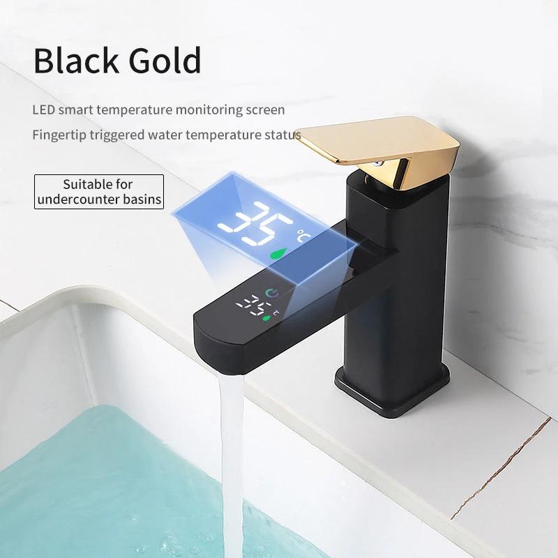 Digital Display Temperature Control Faucet Hot And Cold Water Faucet by eprolo