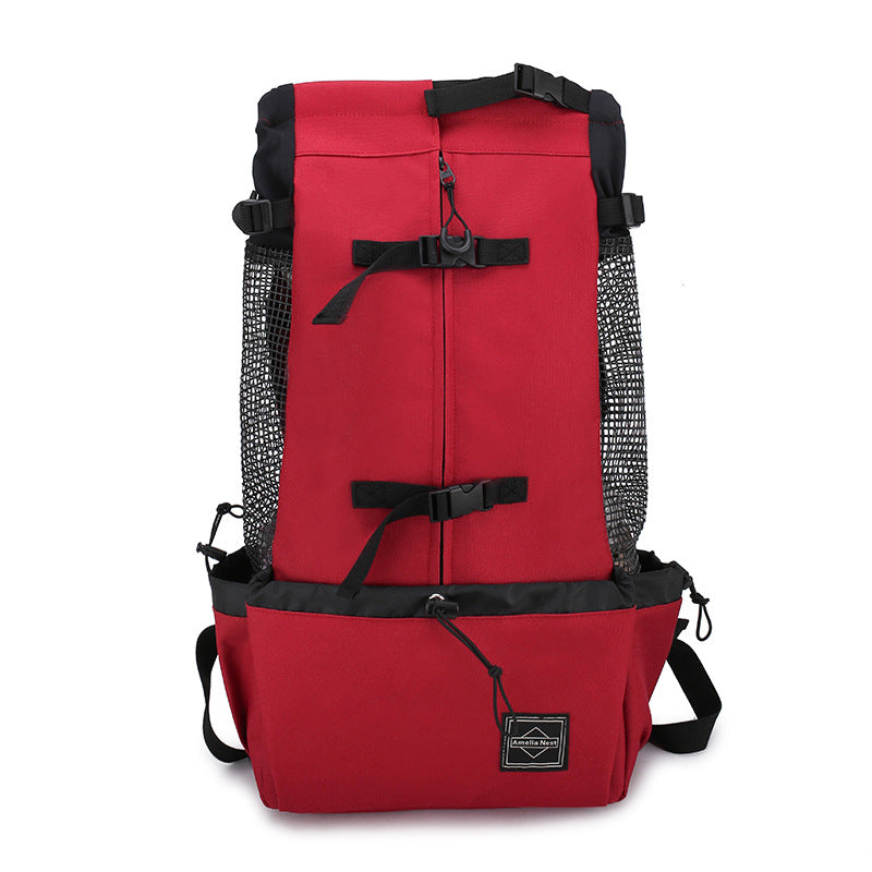 Sac de transport pour chiens Sac à dos de transport pour chiens Double épaule Portable Sac à dos de voyage pour chiens en plein air