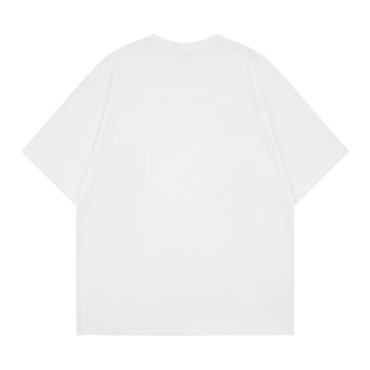 T-shirt ample à manches courtes et motifs graffiti abstraits