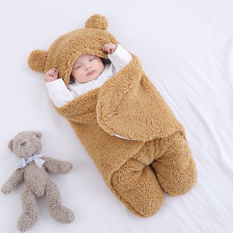 Saco de dormir tipo sobre para bebé recién nacido, manta de invierno para envolver