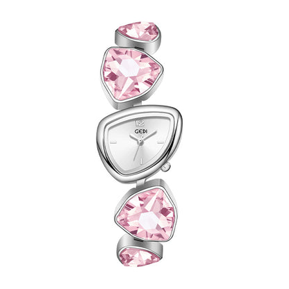 Reloj de pulsera de lujo ligero con diamantes de cristal para mujer, elegante y a la moda