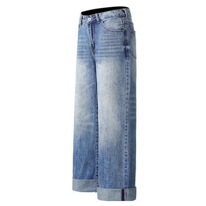 Blue washed denim jeans