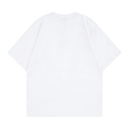 T-shirt à manches courtes avec lettre de chat