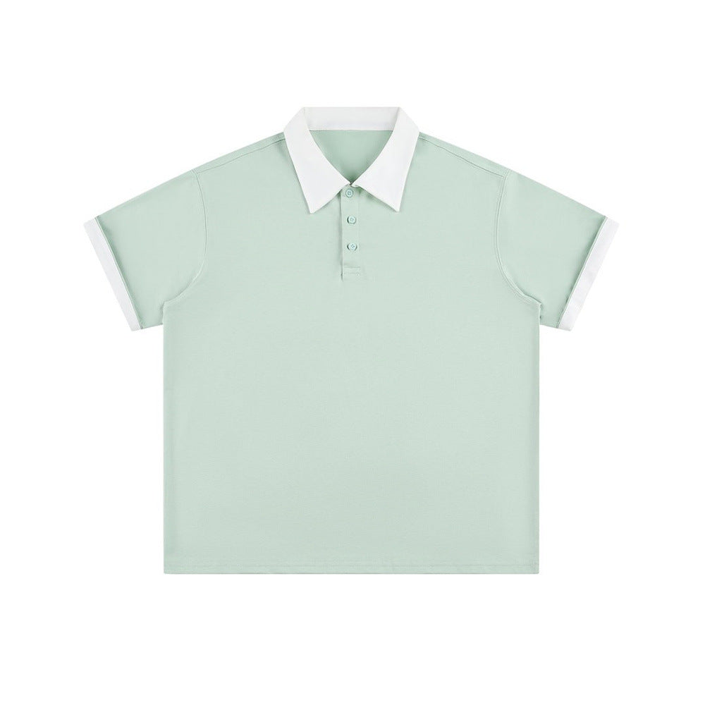 Loose half sleeved polo shirt