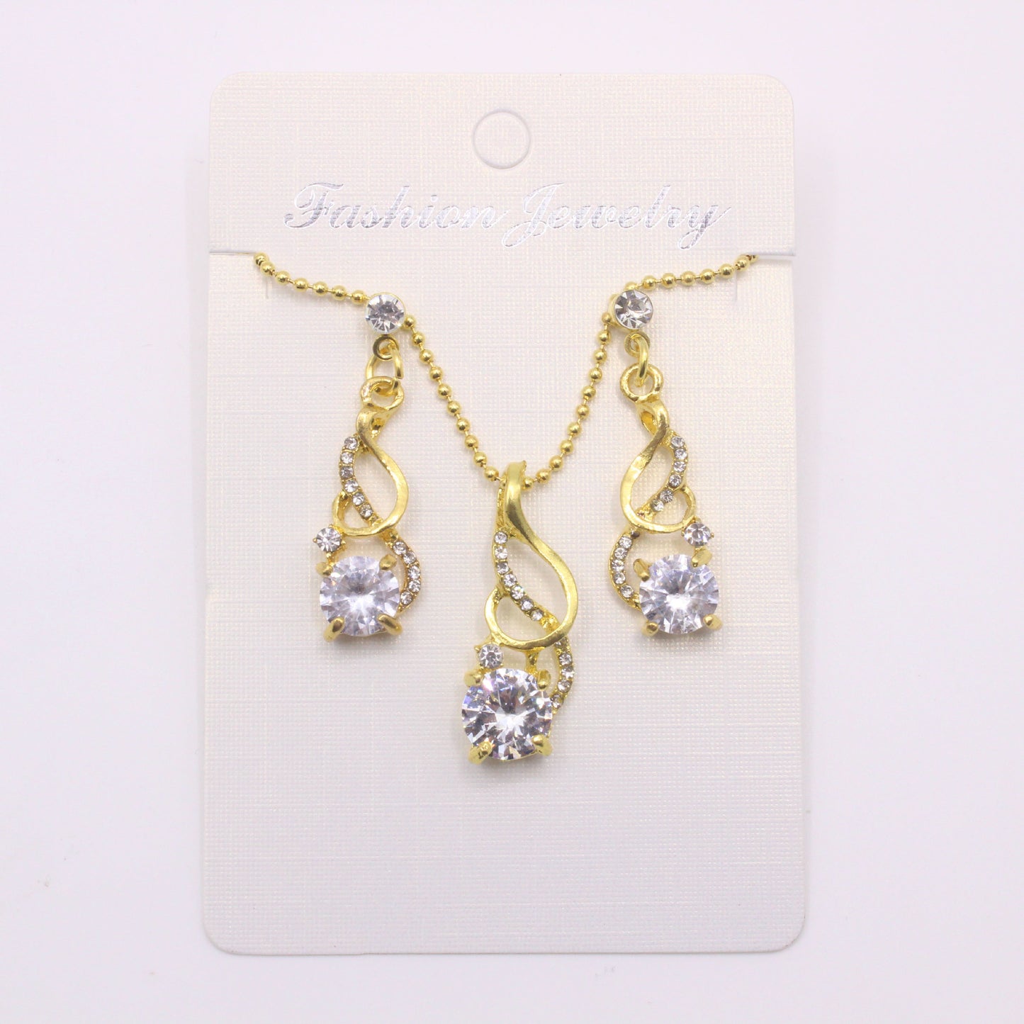 Boucles d'oreilles pendantes en cristal de zircon deux pièces