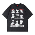 Portrait printed short sleeved shirt