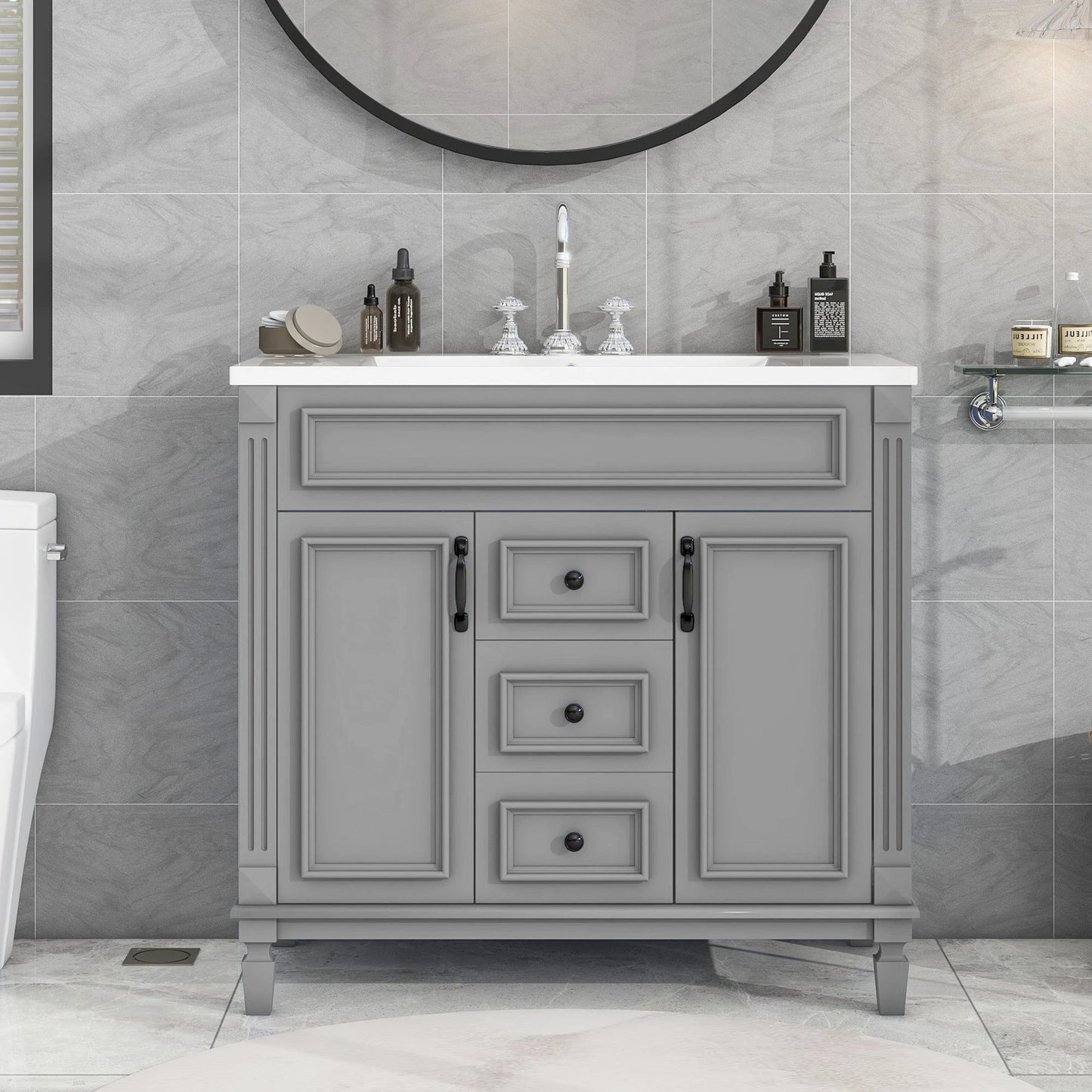 36'' Bathroom Vanity with Top Sink by eprolo