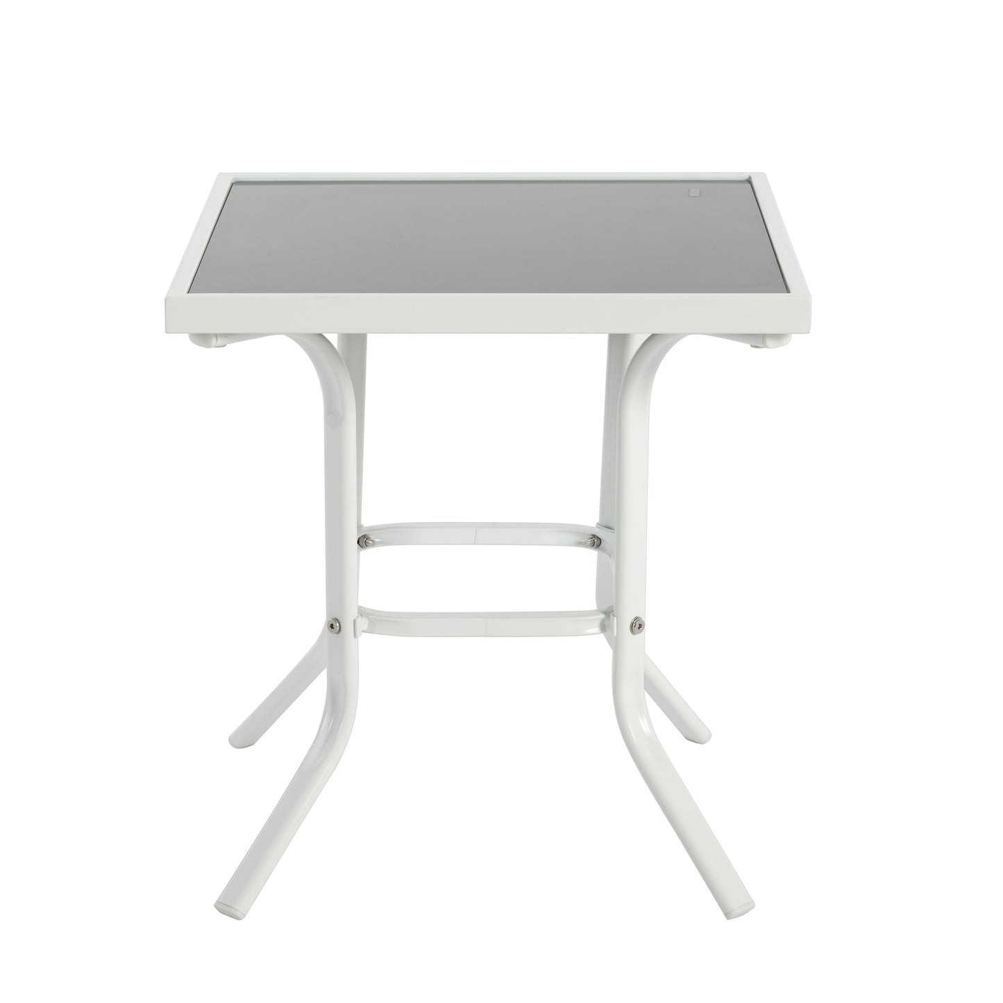 Ensemble de 3 chaises longues de terrasse, chaise longue d'extérieur avec 5 dossiers réglables, cadre en acier robuste, blanc bleu