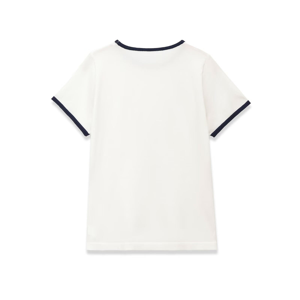 Short sleeved round neck contrasting T-shirt