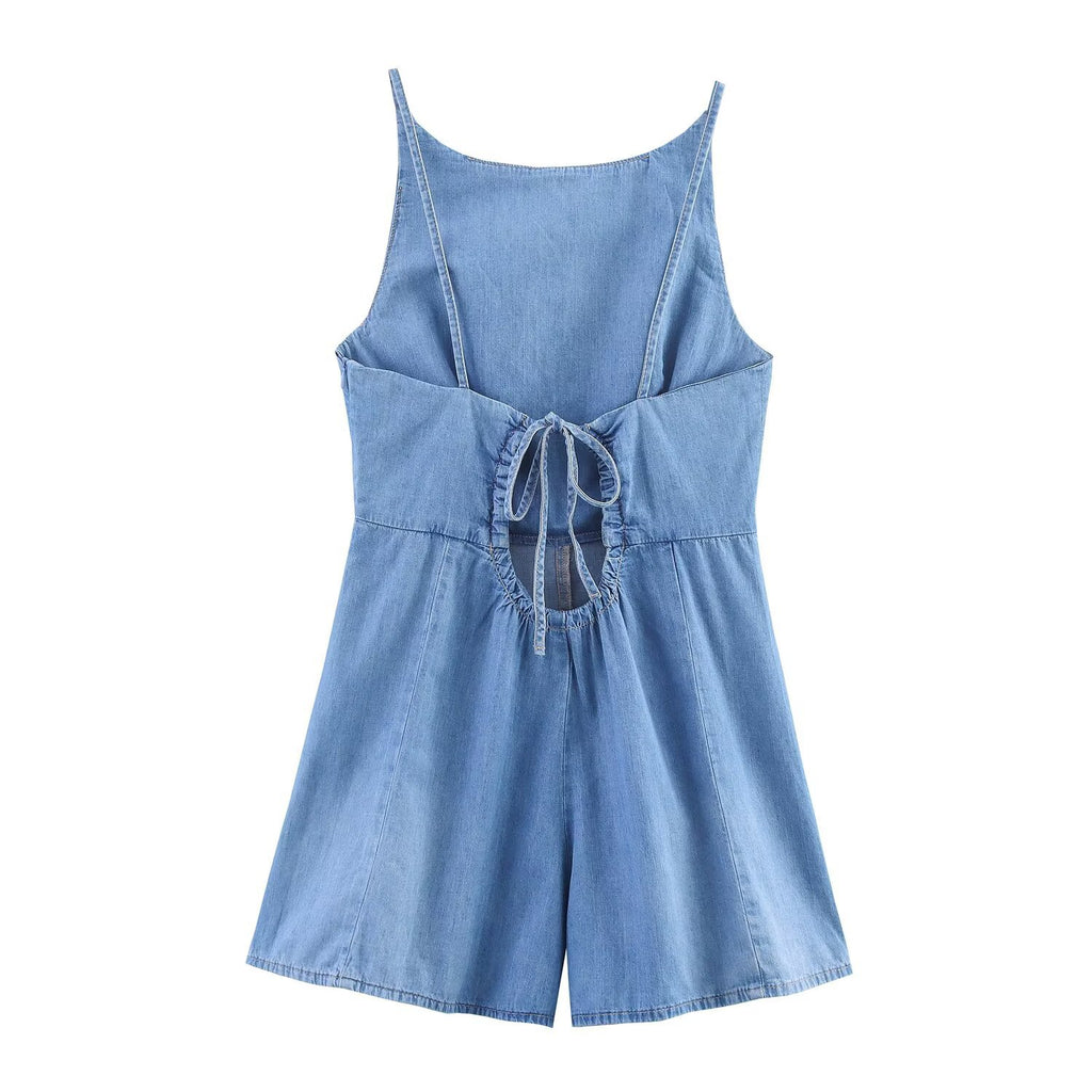 Women's Denim Short Jumpsuit