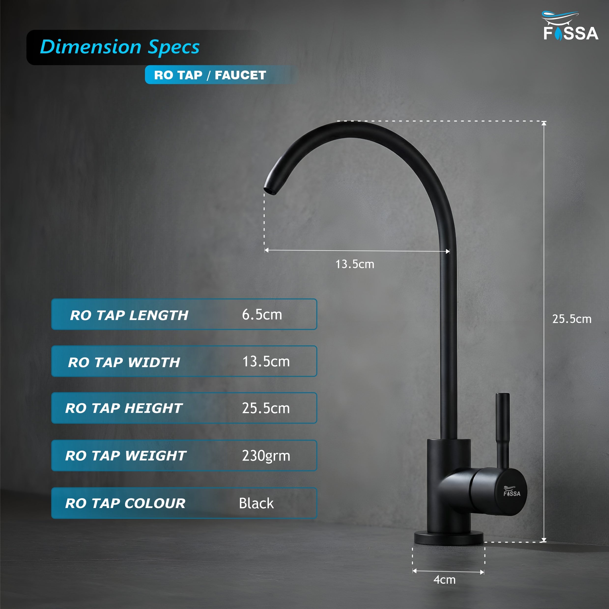 RO Tap/Faucet Premium Stainless Steel Black-1