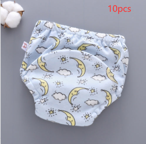 Pantalones de entrenamiento lavables para bebé, cubierta de pañal de gasa de 6 capas
