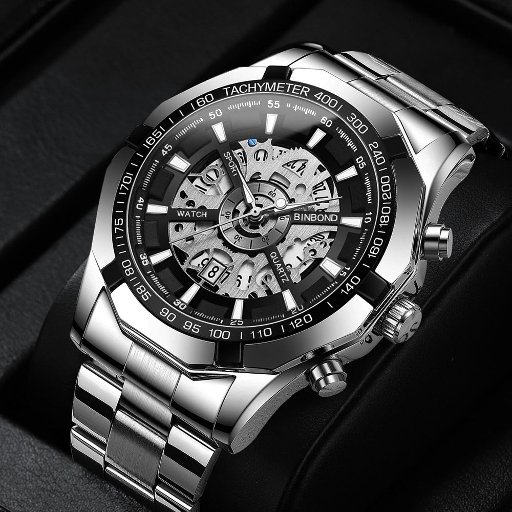 Montre Homme Étanchéité Lumineuse Squelette Décontractée Affaires