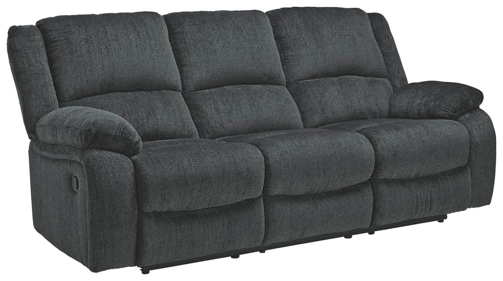 Signature Design by Ashley Draycoll Slate Gray Reclining Sofa Fabric-2