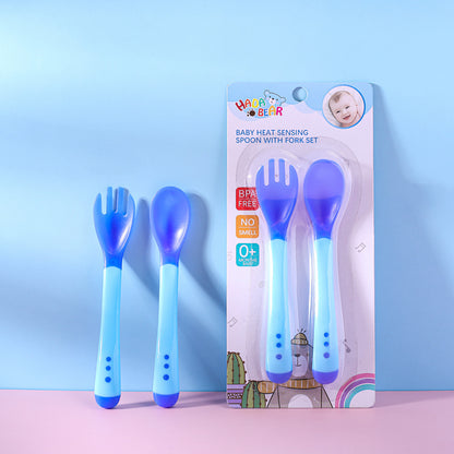 Cuillère Bébé en Silicone Ours de Dessin Animé Vaisselle pour Enfants