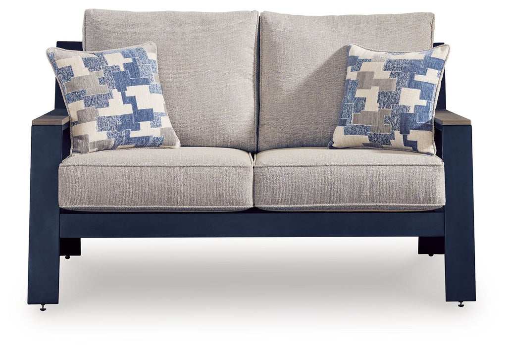 East Beach - Loveseat With Cushion - Blue-1