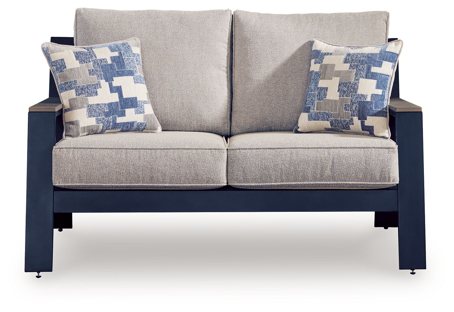 East Beach - Loveseat With Cushion - Blue-1