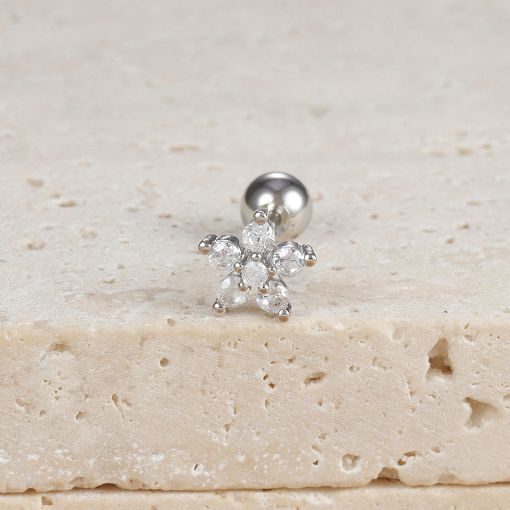 Boucles d'oreilles Micro-incrustées de zircons, cristaux colorés en forme de goutte
