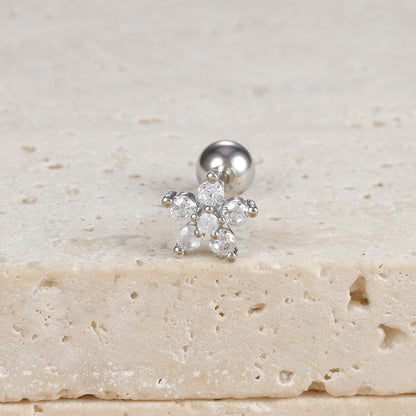 Boucles d'oreilles Micro-incrustées de zircons, cristaux colorés en forme de goutte