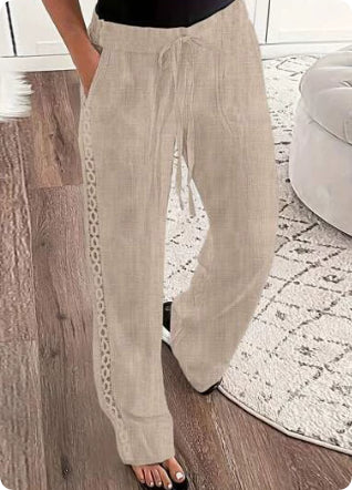 Vaqueros casuales tipo pantalón con cordones laterales