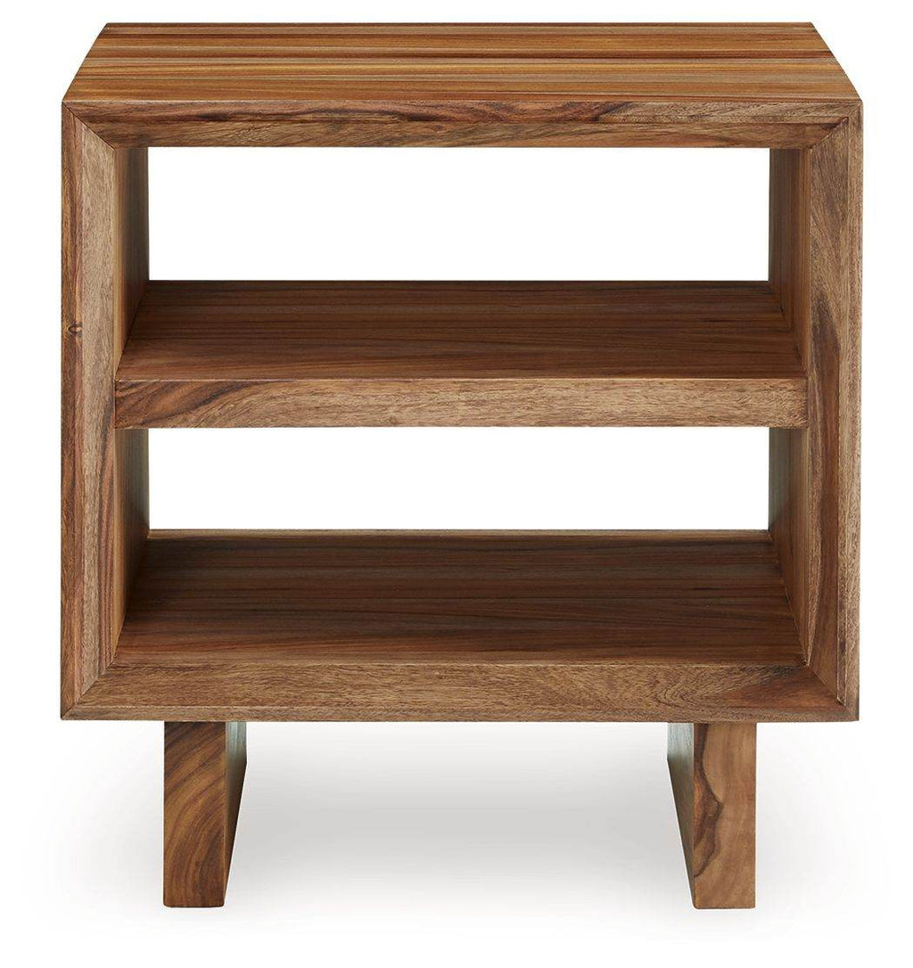 Dressonni - Square End Table - Brown-2