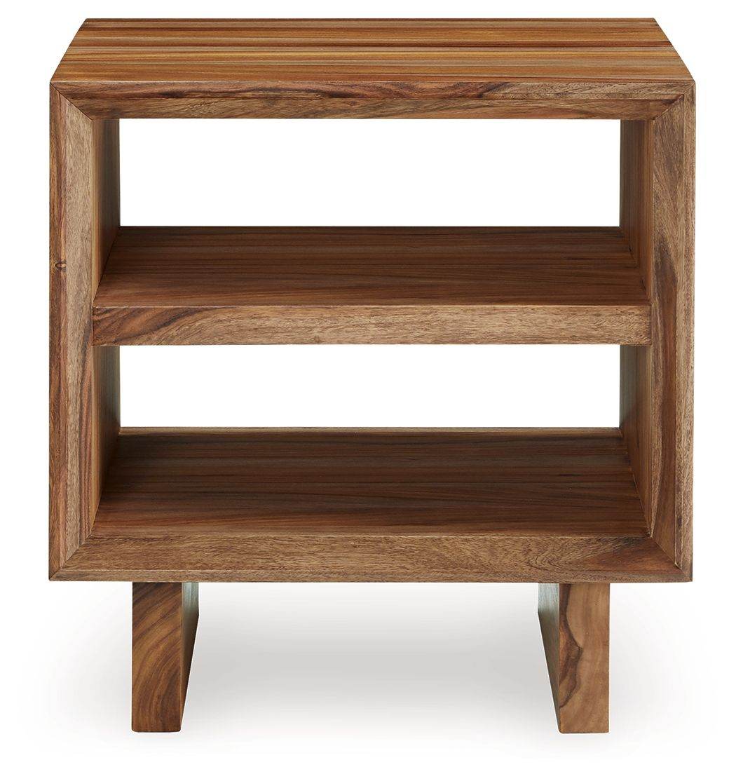 Dressonni - Square End Table - Brown-2