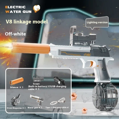 Nouveau Pistolet à Eau Électrique à Effet de Lumière de Feu
