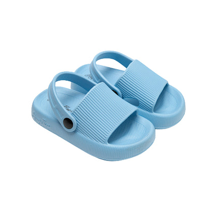 Pantoufles d'intérieur à semelle épaisse pour enfants, motif excrément
