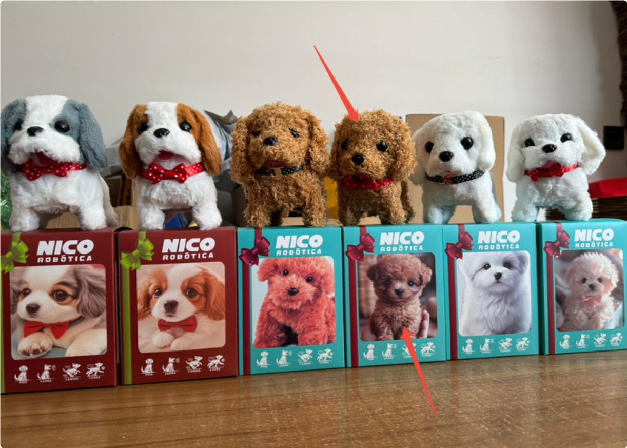 Peluche courte de chiot robot