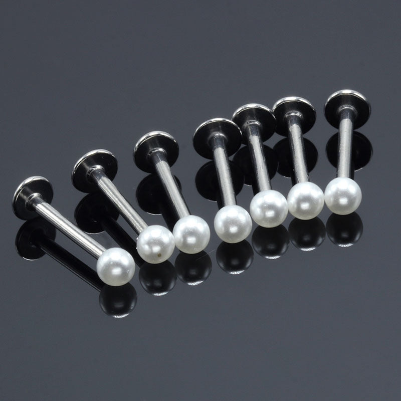 Clou de labret en acier inoxydable sur bille de 3 mm pour cartilage d'oreille
