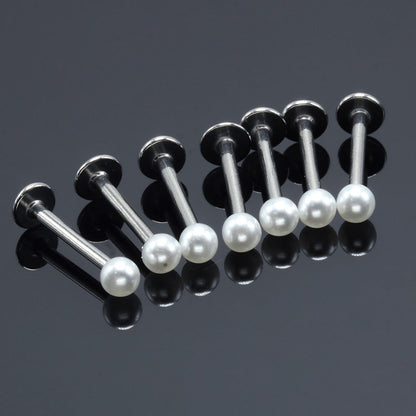 Clou de labret en acier inoxydable sur bille de 3 mm pour cartilage d'oreille