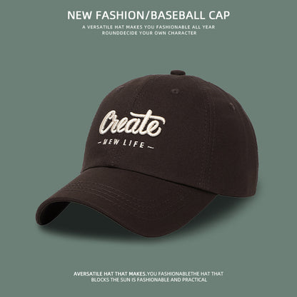Chapeau coréen pour femme, look assorti, petites lettres brodées
