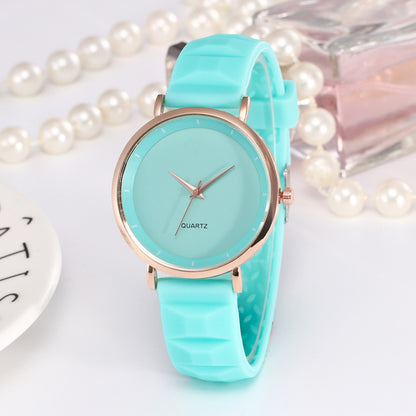 Relojes casuales de silicona de gelatina para hombres y mujeres
