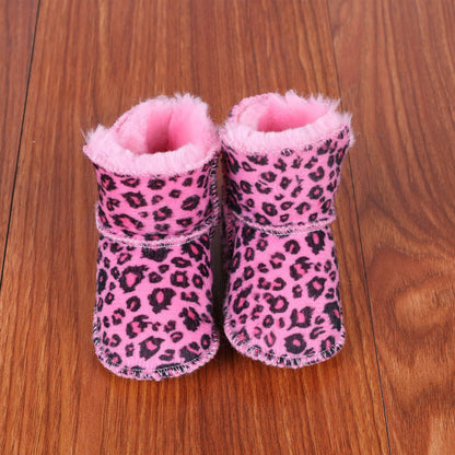 Nouvelles chaussures de bébé antidérapantes à fond souple et fourrure intégrée
