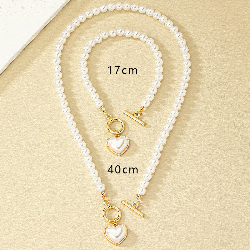 Parure Collier et Bracelet Perle d'Amour avec Fermoir OT