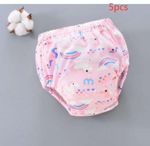Pantalones de entrenamiento lavables para bebé, cubierta de pañal de gasa de 6 capas