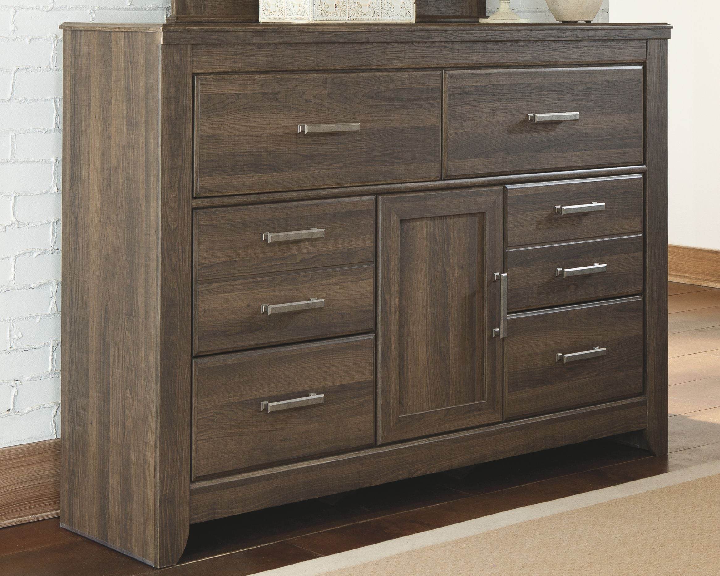 Dark Brown Vintage Shabby Chic 6-Piece Panel Bedroom Set-2