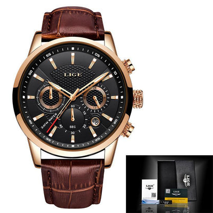 Reloj de cuarzo deportivo para hombre con correa de acero impermeable