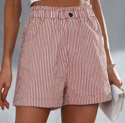 Shorts Femme Rayés Non Extensibles