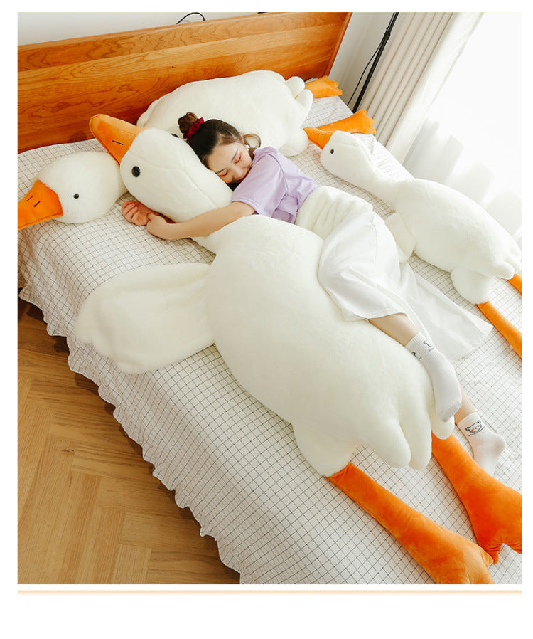 Grande peluche oreiller Mignonnes Oies Blanches