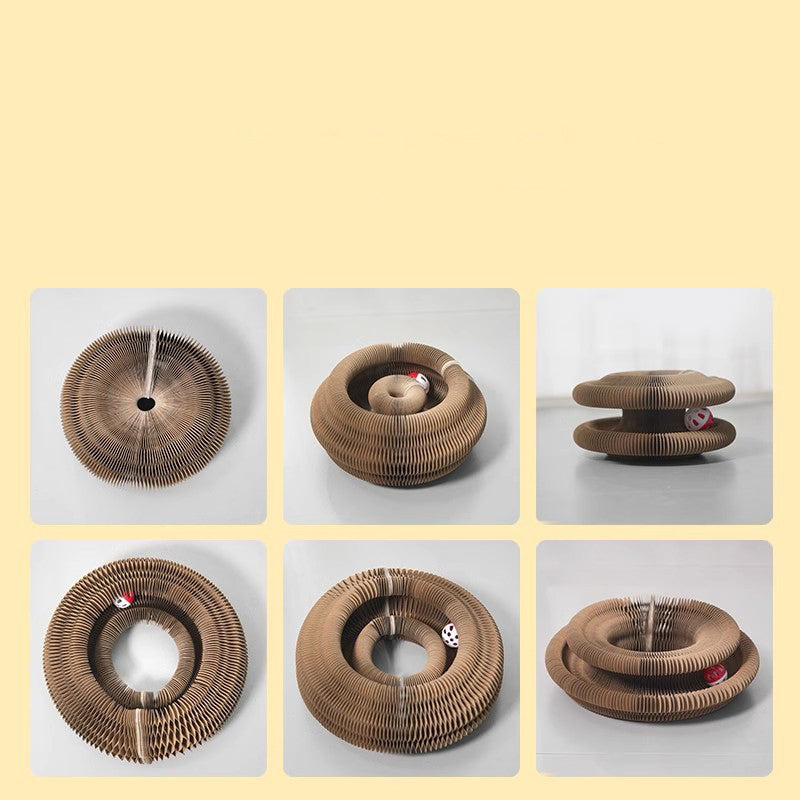 Acordeón de Gato, Juguete para Gatos, Kitty Kurlz, Bola de Juguete para Gatos, Almohadilla Rascadora, Tablero Rascador Mágico de Órgano para Gatos, Rascador para Gatos