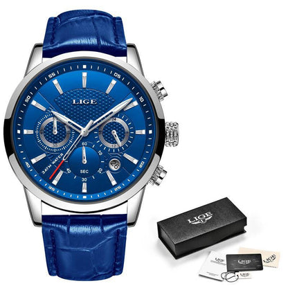 Reloj de cuarzo deportivo para hombre con correa de acero impermeable