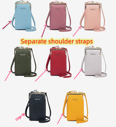Bolso de Hombro Diagonal de Color Sólido con Patrón Lichi a la Moda