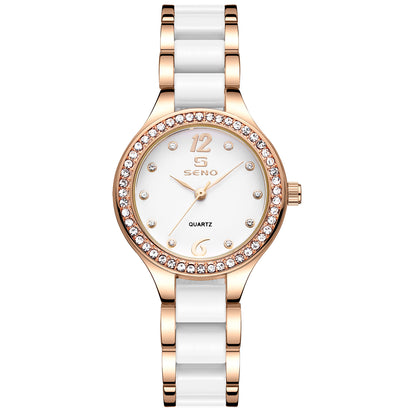 Montre bracelet en céramique étanche pour femme