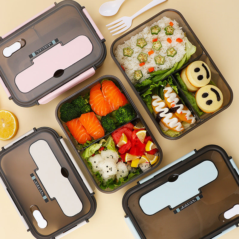 Boîte à lunch de cuisine, travail, étudiant, activités de plein air, voyage, conteneur alimentaire chauffant au micro-ondes, boîte Bento en plastique, boîtes de rangement pour collations