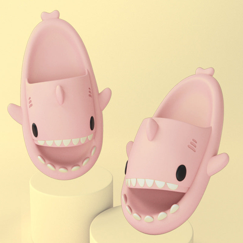 Pantuflas de tiburón de dibujos animados divertidas y bonitas, suaves, para interior y exterior