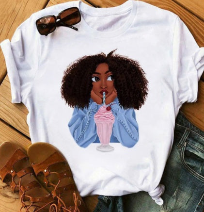 Camiseta de manga corta holgada para mujer