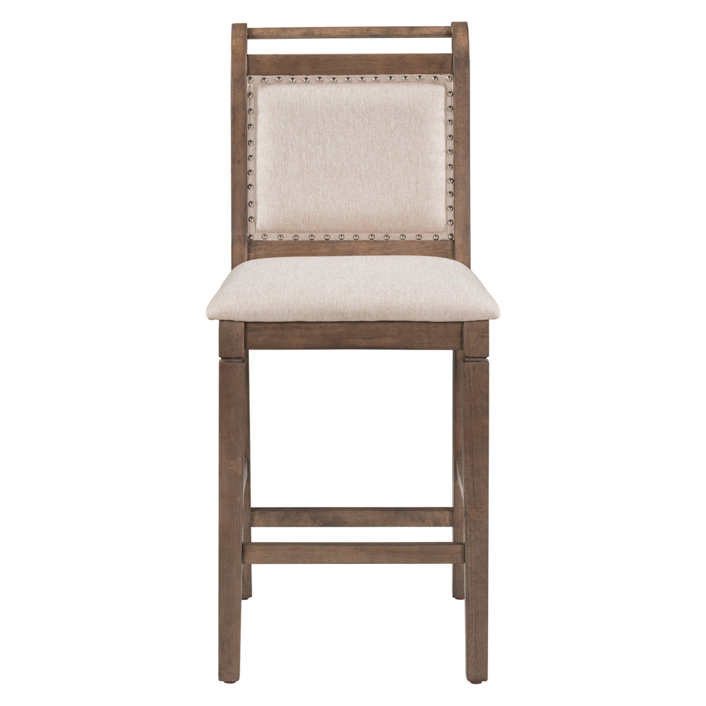 3-Piece Wood Counter Height Drop Leaf Dining Table Set